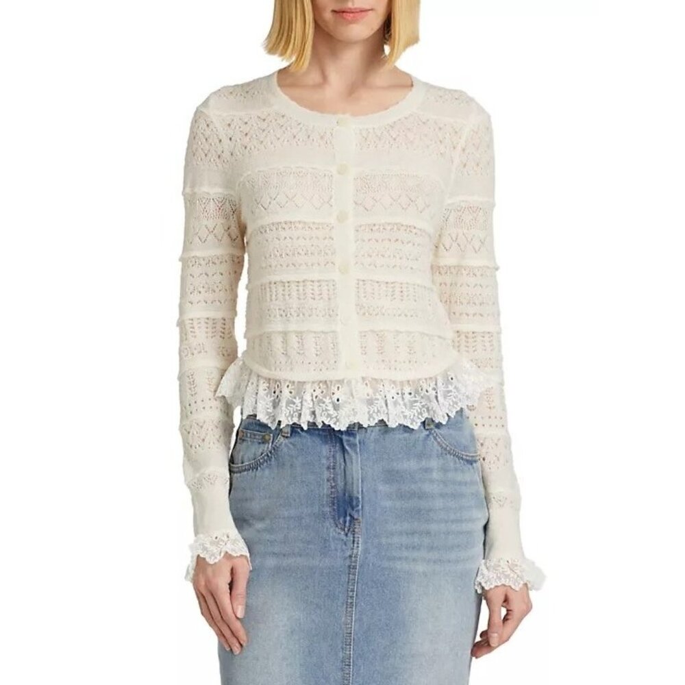 LoveShackFancy Norden Cardigan, EUC, Size Medium